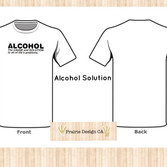 Alcohol Solution Heat Transfer T-Shirt - Picture 1 of 1
